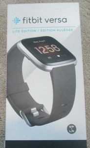 fitbit versa lite charcoal silver