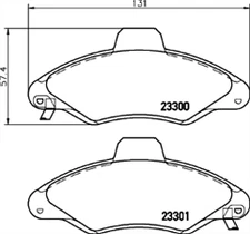 MINTEX FRONT BRAKE PADS MDB1842 FOR FORD ESCORT MK6 1.6 (180MM DRUMS) 98-2001