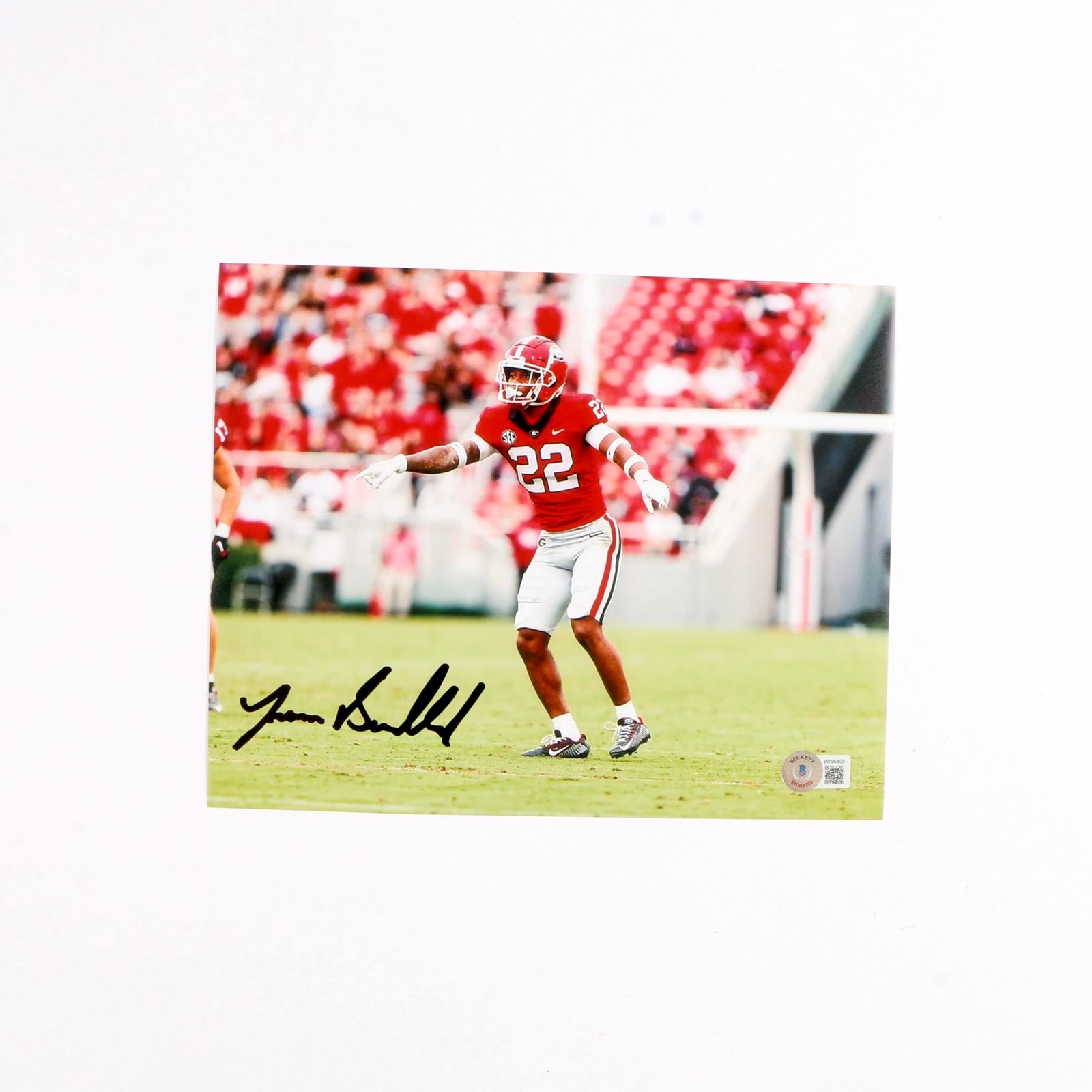 Javon Bullard Signed Photo 8x10 Georgia Bulldogs Beckett 