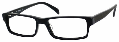 Adensco LEVI 0JDY Shiny Black Rectangle Plastic Eyeglasses Frame 52-16-140 RX