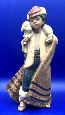 Lladro 2163 ''Berghirte'' Vintage Porzellan Figur in GRES - SELTENER FUND!