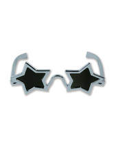 Star Glasses Silver Photo Booth Prop Fancy Dress Disco Glasses Spcs