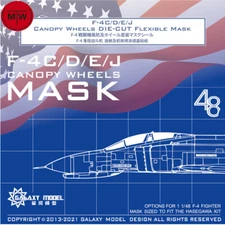 Galaxy C48024 1/48 F-4C/D/E/J Canopy Wheels Flexible Mask for Hasegawa Model