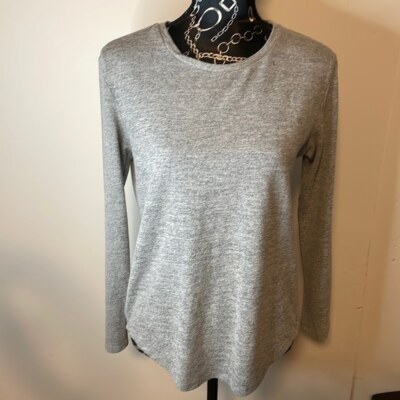 RD Style Gray Heather Long Sleeve Drape Back Size Medium