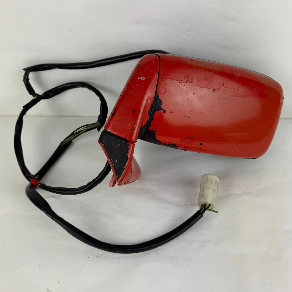 Porsche 911 964 928 944 1978-1989 conjunto de espejos retrovisores con bandera del lado del conductor izquierdo rojo Foto 2 de 4