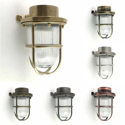 ANDROMEDA LIGHTING Solid Brass Bulkhead Wall Outdoor Indoor Light Industrial Style APOLLON