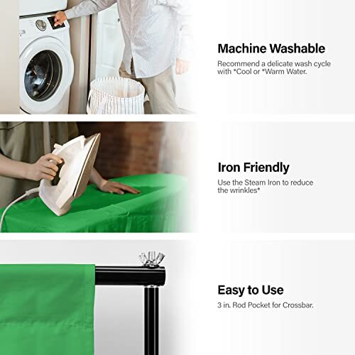 Julius Studio 6 x 9 ft. Chromakey Green Soft Texture Backdrop Screen Photo Ba...