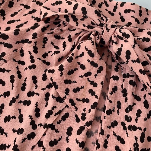 Abito vintage anni '40 stampa violino novità rayon crepe rosa e nero - taglia XS/S - Foto 8 di 13