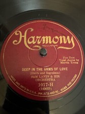 Harmony 78 RPM Sam Lanin / Bar Harbor Society Orch - Deep In The Arms 1017-H V+