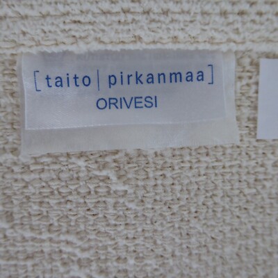 taito pirkanmaa table runner, cottn, modern, blue/gray/white,16x35, Finland, NWT