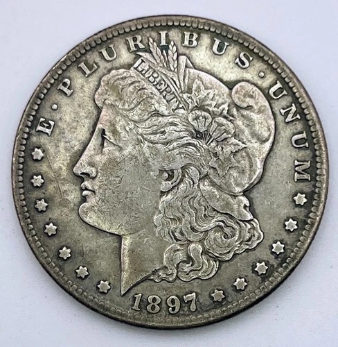 1897-S Morgan Dollar 90% Silver .900 USA Coin San Francisco Mint VF Very Fine