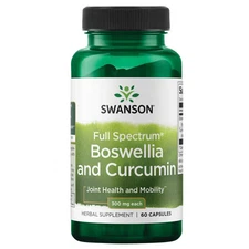 Swanson Full Spectrum Boswellia and Curcumin, Herbal Supplement, 60 Caps