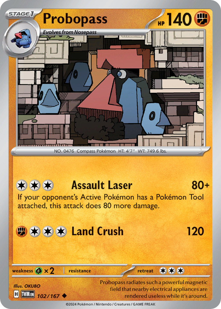 PROBOPASS 102/167 NM POKEMON OKUBO UC NH0028-3