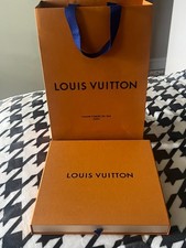 Authentic LOUIS VUITTON Empty Box 10.5" x 10.5&ldquo; x 1.25" & Bag 14.25"x9.75"x4.25"