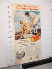 newspaper ad 1956 ANSOCHROME camera film photography sail boat couple