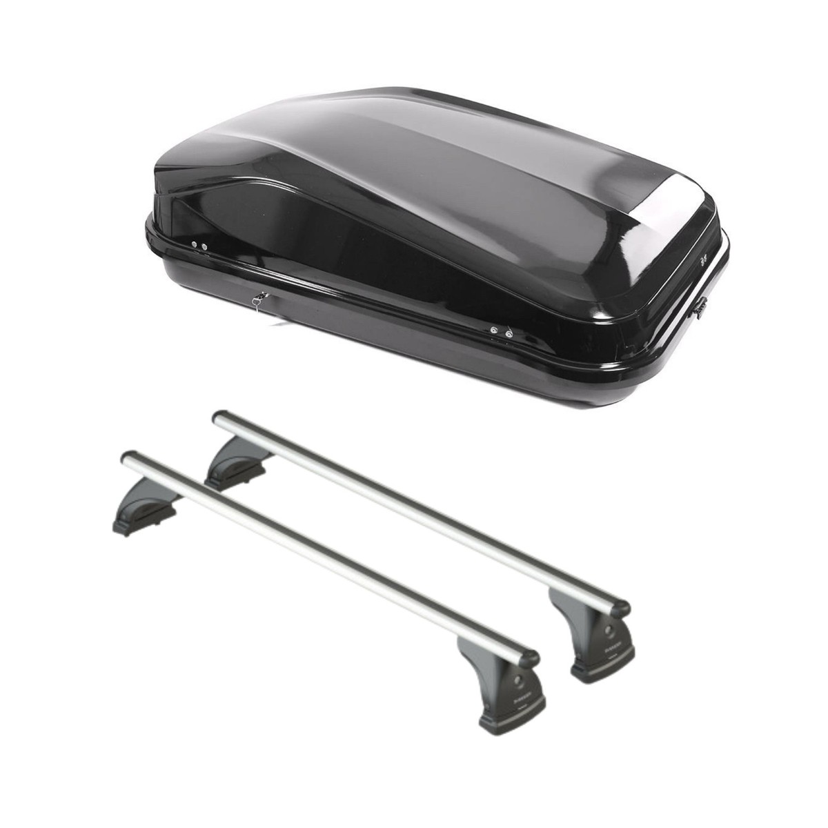 Aluminium Aero Lockable Roof Bars Roof Box 420L For ECOSPORT MK2