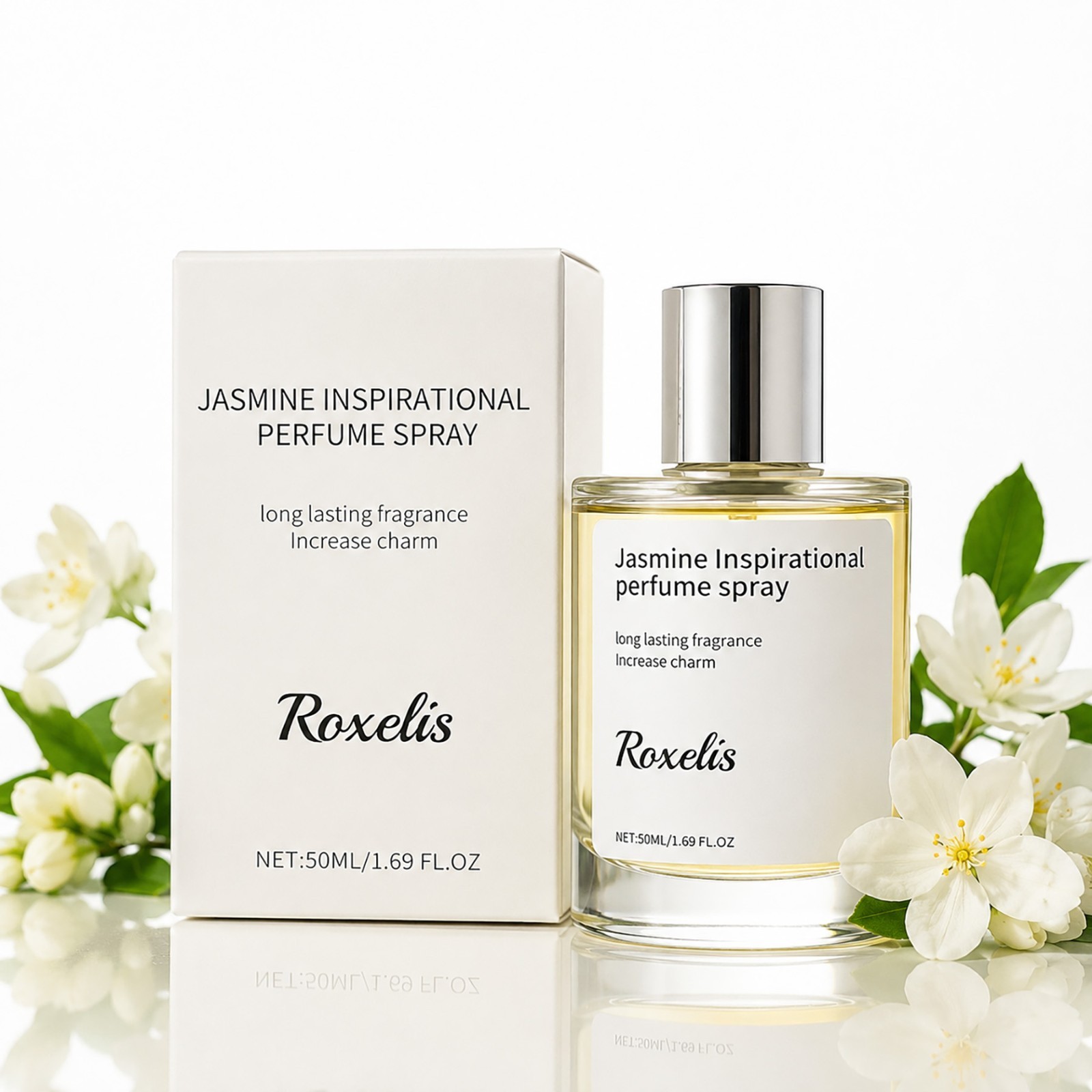 Long Lasting Jasmine Perfume for Women Fresh Floral Eau De Parfum Spray 50ML