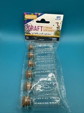 Family Maid Craft Storage Containers .33oz Glass Set Of 6pc