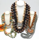 VINTAGE TO NOW BOHO THEMED FASHION /COSTUME JEWELRY NECKLACE LOT