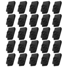 25Pcs U-Style Clip-On M6-1 Nut U-Type Fasteners Manganese Steel Black