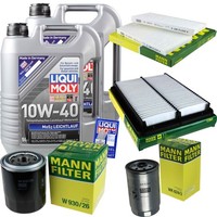 Inspektionskit Filter Liqui Moly ÖL 10L 10W-40 FüR Kia Sorento I Jc 2.5 Crdi