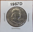 1957 P Franklin Half Dollar Silver Investment Coin US Currency