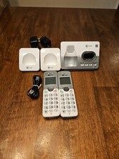 At T Phone System 2 Handsets 2 Charging Docks, And Home Base, Works