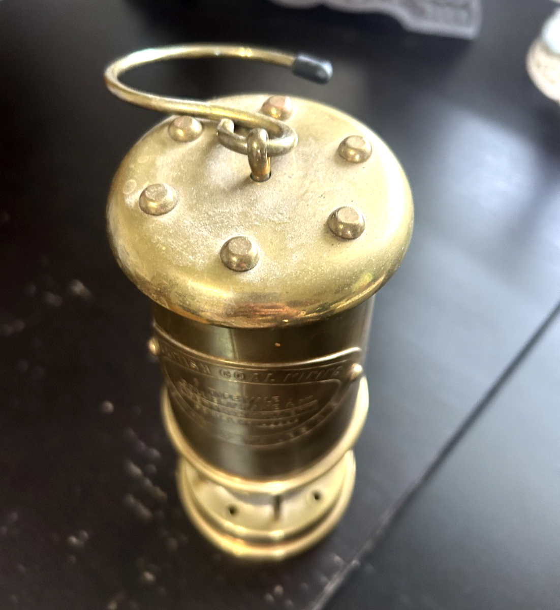 British Coal Mining Brass Miners Lamp Lantern Wales #142959