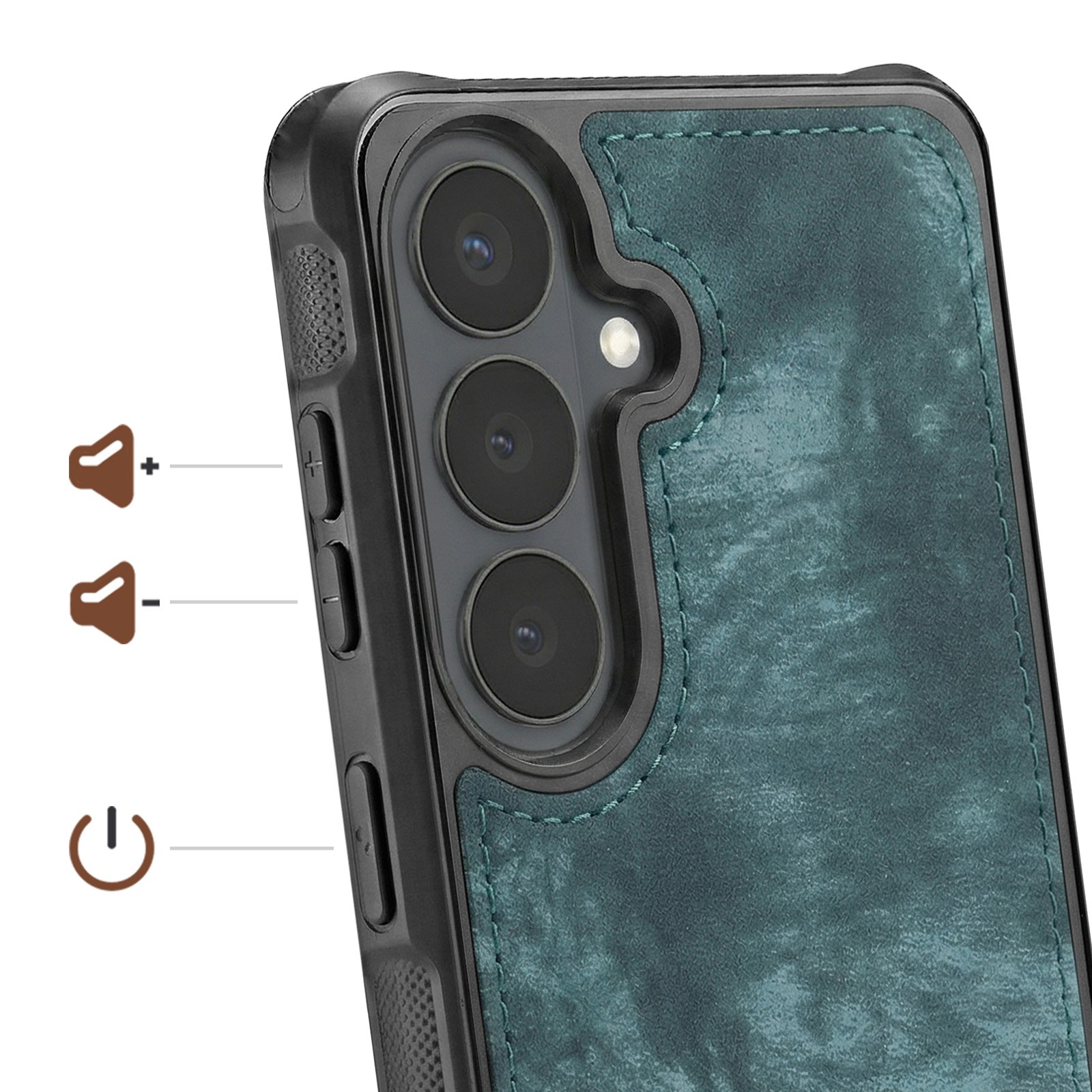 Protection Galaxy S26 avec Coque Aimantée Amovible et Étui Cuir Bleu Multi-rangements