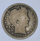 1894-O Barber Quarter 25C 90% Silver USA Coin New Orleans Mint