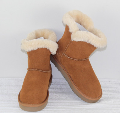 Style & Co Women's Tiny Fur Shearling Bootie 5 Chestnut NWB