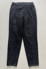 Vintage Wrangler High Rise Tapered Jeans Women 30 x 32 Black MSR01 Made In USA