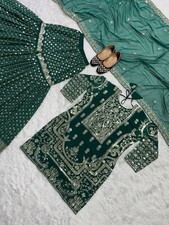 NEW DESIGNER INDIAN PARTY WEAR TOP , DHOTI AND DUPATTA BEAUTIFUL WOMEN'S WEAR