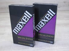 Maxell HGX-Gold 120 VHS Tapes NEW Sealed QTY 2