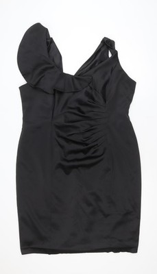Debenhams Bodycon-Kleid Damen schwarz Übergröße 22 One Shoulder