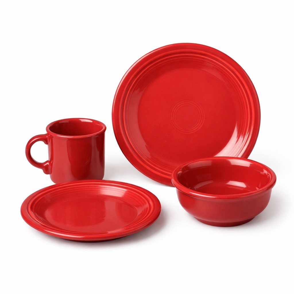 Fiesta 4-Piece Place Setting, Scarlet