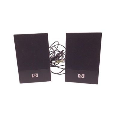 HP Thin USB Powered Speakers H-204 Black Multimedia Computer Desktop Laptop 2.0