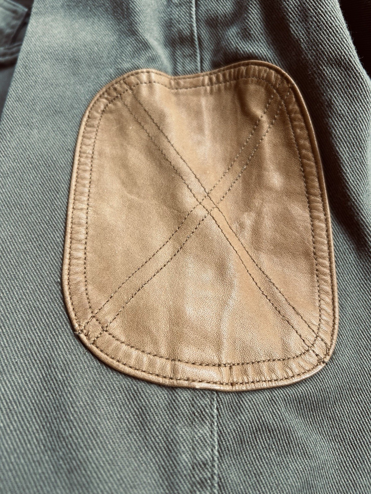 Orvis Mens/Unisex M Fly Fishing Zambezi Jacket Khaki Leather Elbow Patch image 8