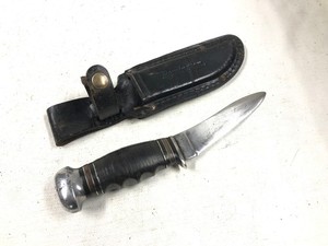 VINTAGE REMINGTON DUPONT USA RH-50 FIXED BLADE HUNTING SKINNING KNIFE w/ SHEATH
