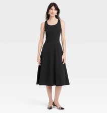 NEW A New Day Women's Corset Midi A-Line Dress Black Size 2