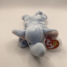 ty Beanie Babies Peanut The Elephant Light Blue 1995 4062