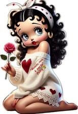 Betty Boop Sweater Dress Sticker Decal Laptop Wall Mirror Cup Tumblr Locker