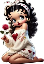 Betty Boop Sweater Dress Sticker Decal Laptop Wall Mirror Cup Tumblr Locker