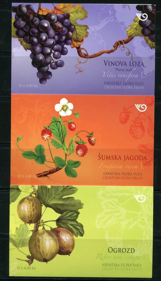 Kroatien 2010 Wein und Beeren Wine 940-942 Markenhefte Postfrisch MNH - Bild 1 von 1