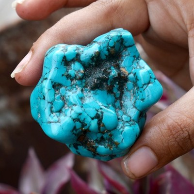 CERTIFIED Perfect Blue Turquoise Natural 380 Ct Uncut Rough A + Quality Gems -W