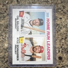 Topps Heritage 2026 Home Run Leaders Raleigh Mariners Schwarber Phillies #2