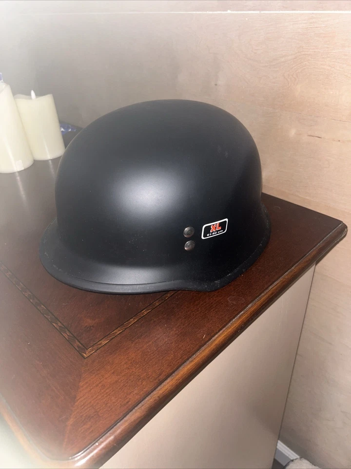 Casco de moto Outlaw T-75 media carcasa XL extra grande negro mate Foto 2 de 4