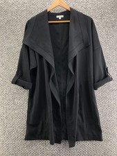 Max Studio Open Front Cardigan Jacket Black W...