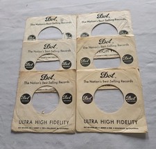 45 RPM 7" RECORD SLEEVES CO. SLEEVE 6 PACK SEE PHOTOS DOT Records SLV327