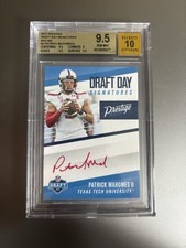 2017 Prestige Draft Day Signatures Patrick Mahomes Red Ink Auto /25 #4 BGS 9.5